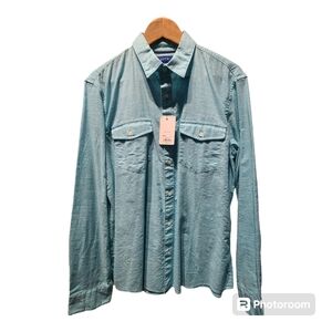 Apt. 9 LS Casual Buttondown Mens Shirt.  Color Mint Green. Size L. Lightweight